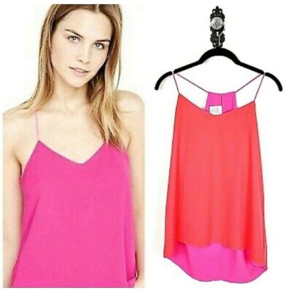 Express Reversible Barcelona Cami Top Red/Hot Pink Spaghetti Racerback Size XS - Picture 7 of 13